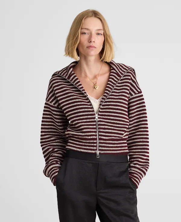 Zip-Up Knit Jacket | Madewell