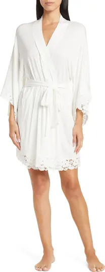 Naya Lace Trim Jersey Knit Robe | Nordstrom