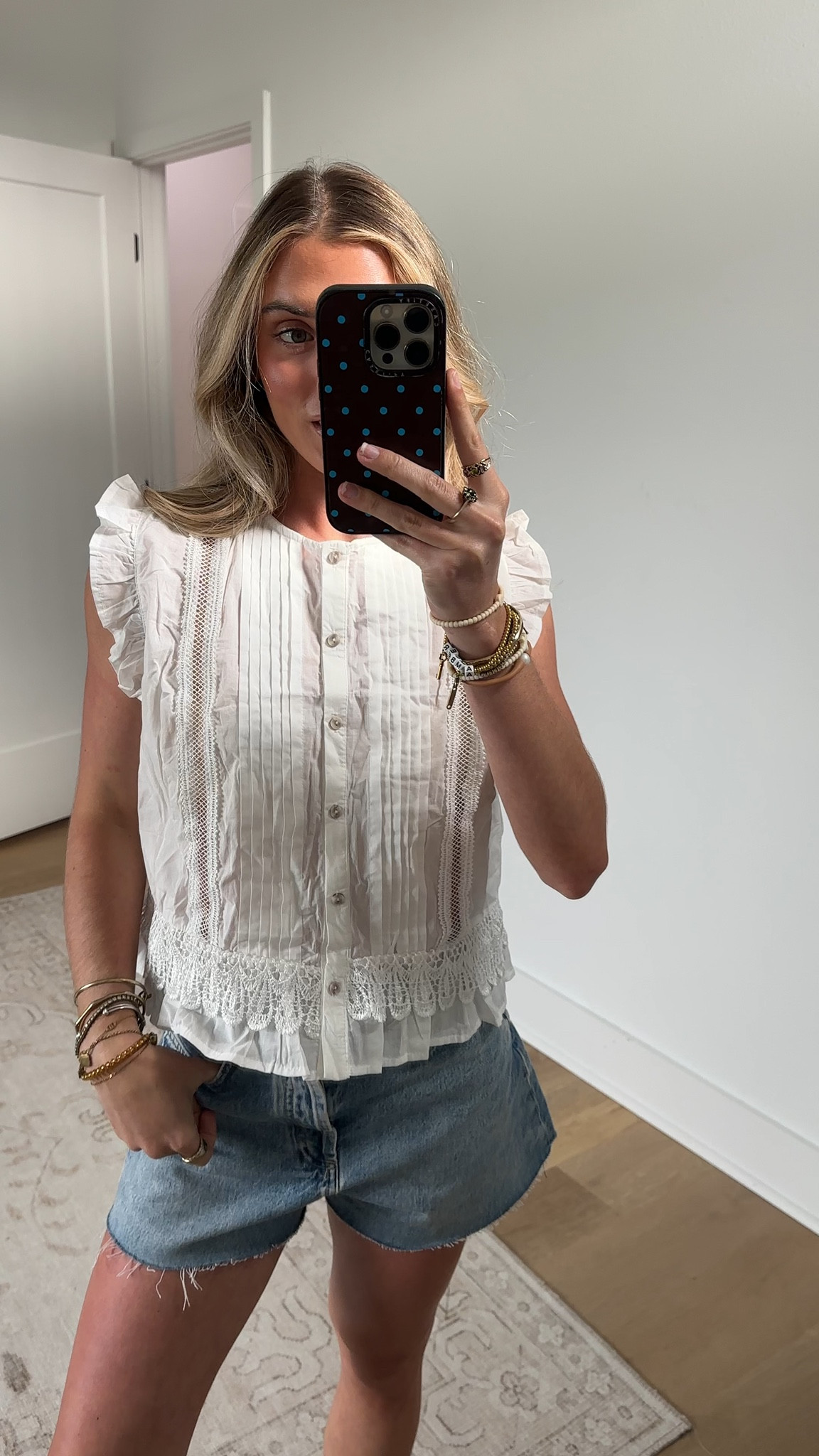Amazon size small Chevara Women’s Cute Ruffle Shirt Sleeveless Button Down Summer Blouses Tops Pleated Shirts

#LTKootd #LTKSeasonal #LTKSaleAlert