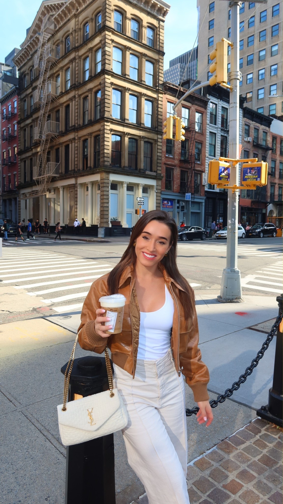 Fall NYC Coffee Run Outfit @parisinnewyork #bomberjacket #camel #whitedenim #yslbag #helsa #petite

#LTKSeasonal #LTKStyleTip #LTKPetite