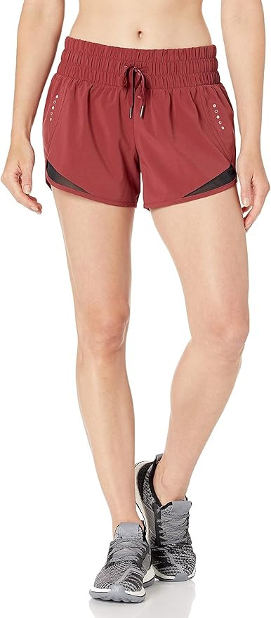 Amazon Essentials Women's Regular-Fit Athletic Ruched Waistband Woven Running Short | Amazon (US)