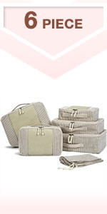 Packing Cubes for Suitcase, BAGSMART Foldable Packing Organizers for Travel Accessories, 6 Set Wrink | Amazon (US)