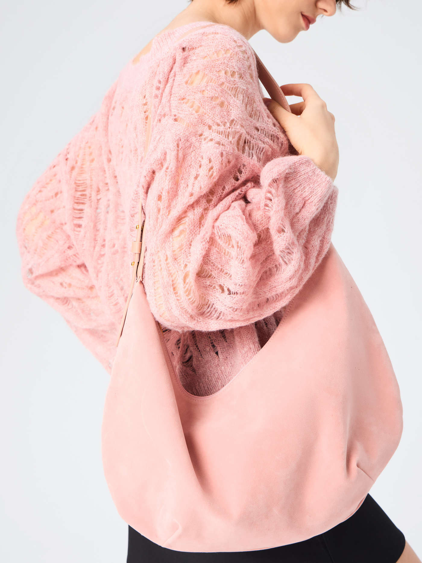 HALF MOON SUEDE TOTE BAG... | Cider