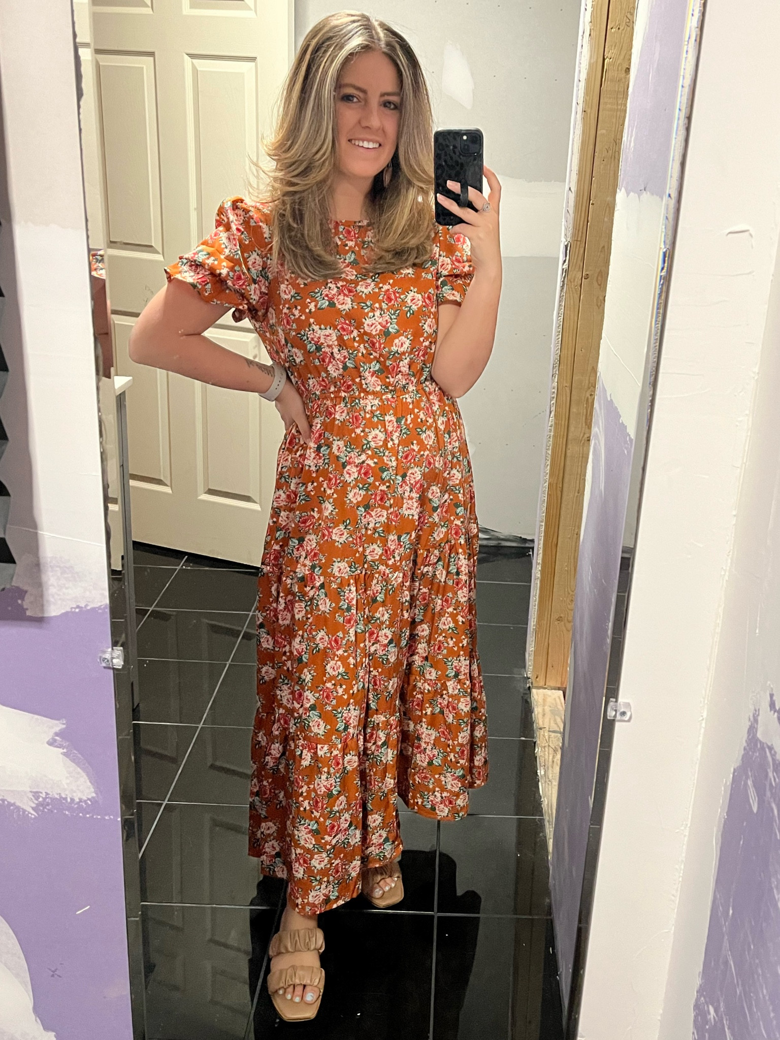 The cutest, comfortable teacher friendly spring dress (from my under renovation bathroom). Runs TTS. I’m wearing a medium. 

#LTKsalealert #LTKunder50 #LTKworkwear