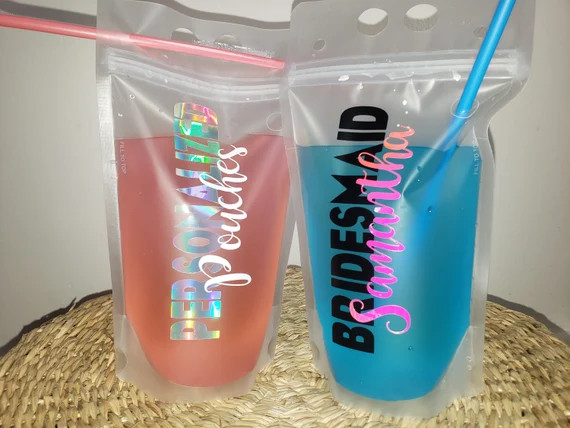 Personalized Drink Pouch, Birthday Favors, Graduation, Party Favors, Booze Bag, Bachelorette Part... | Etsy (US)
