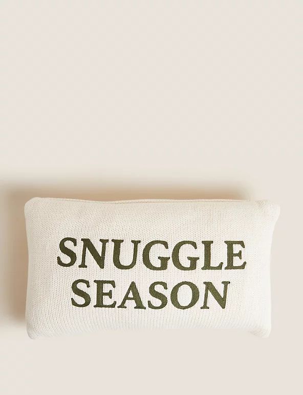 Snuggle Season Knitted Bolster Cushion | Marks & Spencer (UK)