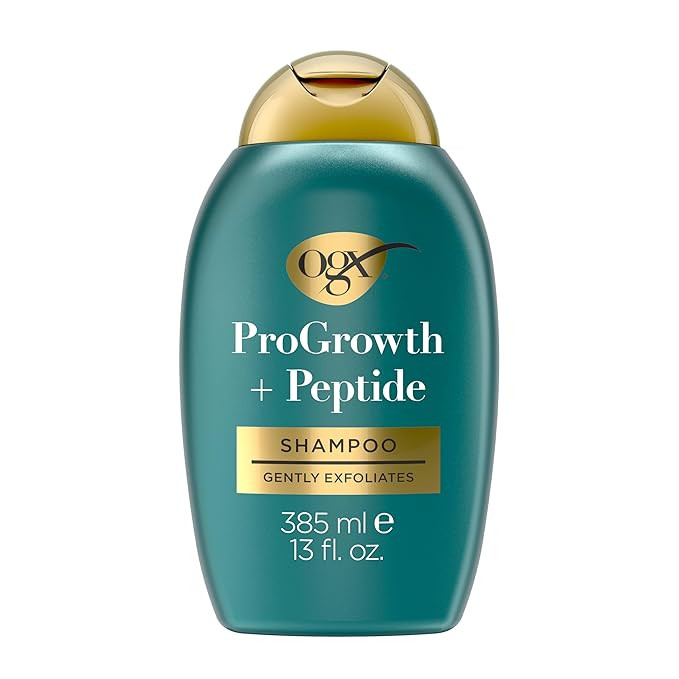 OGX ProGrowth + Peptide Clarifying Shampoo, Gentle Exfoliating Scalp Shampoo Supports Natural Hai... | Amazon (US)