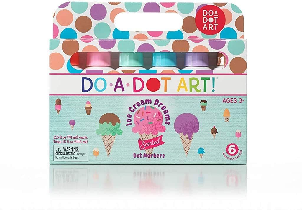 Ice Cream Scented Washable Dot Markers for Kids and Toddlers Set of 6 Pack by Do A Dot Art, The Orig | Amazon (US)