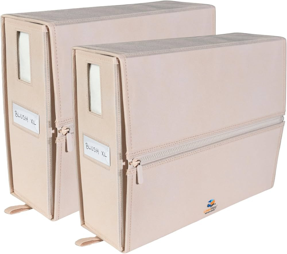 The Original Linen Storage Container, 2-Pack (Queen/King Size, Blush) | Amazon (US)