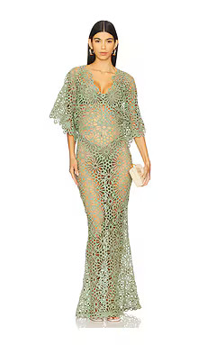 Norma Kamali Obie Gown in Vintage Green from Revolve.com | Revolve Clothing (Global)