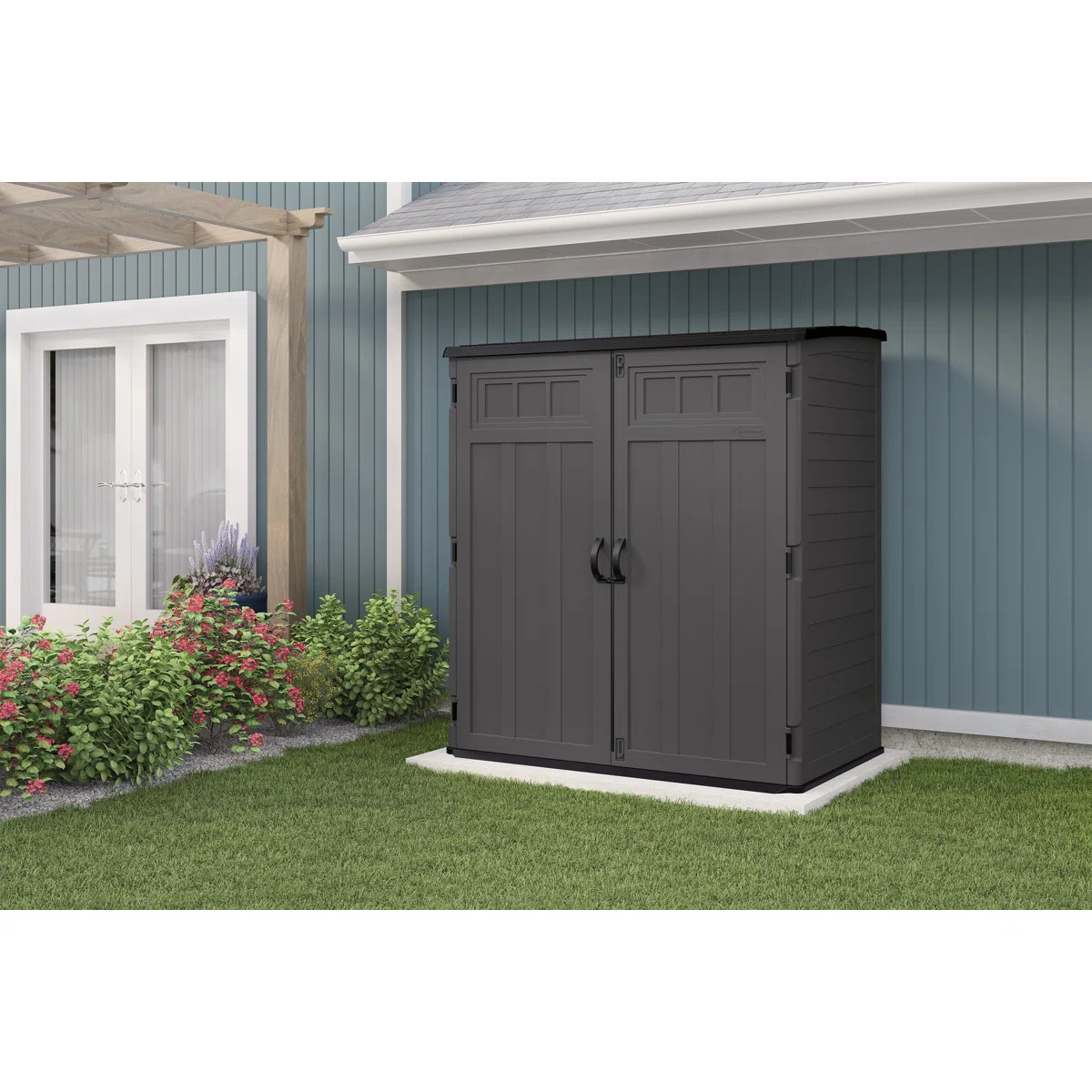 Suncast 5 ft. 10.5 in. W x 3 ft. 8.25 in. D Resin Vertical Storage Shed | Wayfair North America