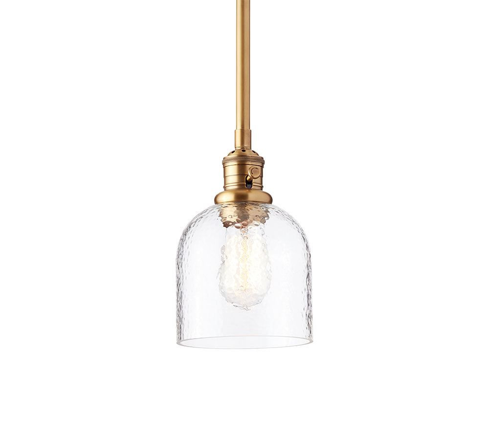 Textured Glass Pole Pendant | Pottery Barn (US)