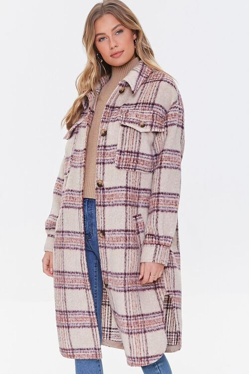 Plaid Longline Shacket | Forever 21 (US)