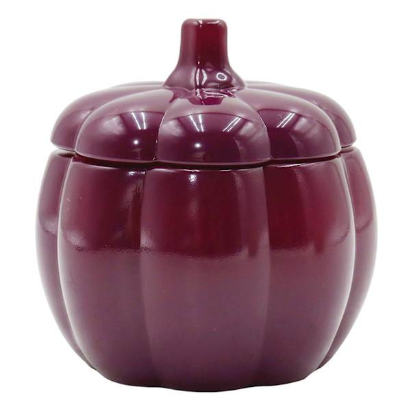 Crisp Harvest Apple Scented Pumpkin Candle, 6Oz, Purple, Wax, sold by At Home | At Home