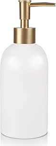 14OZ Ceramic Soap Dispenser Ceramic Soap Pump Dispenser Can Fill Liquid for Bathroom/Kitchen (Whi... | Amazon (US)