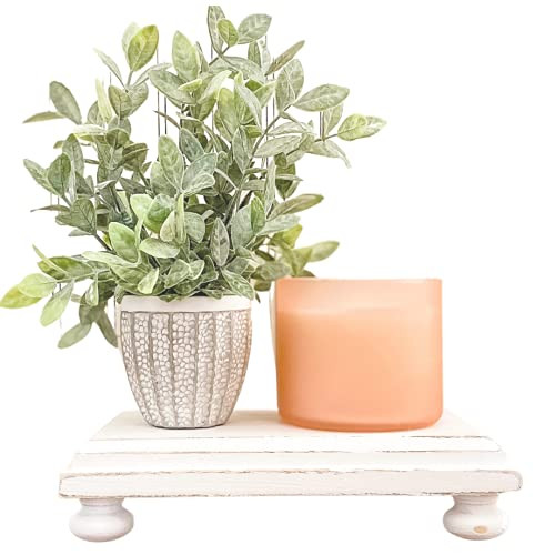 Velvet Rose Designs - Wooden Riser, Distressed White 10IN x 6IN, Risers for Decor, Wood Riser, Plant | Amazon (US)