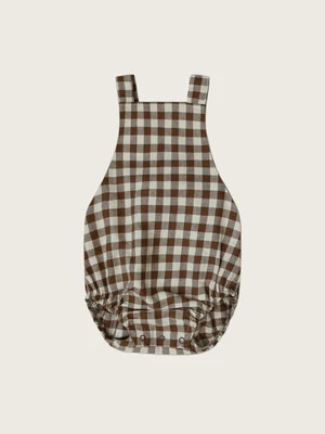 Chestnut Gingham Bloomers With Braces | Organic Zoo
