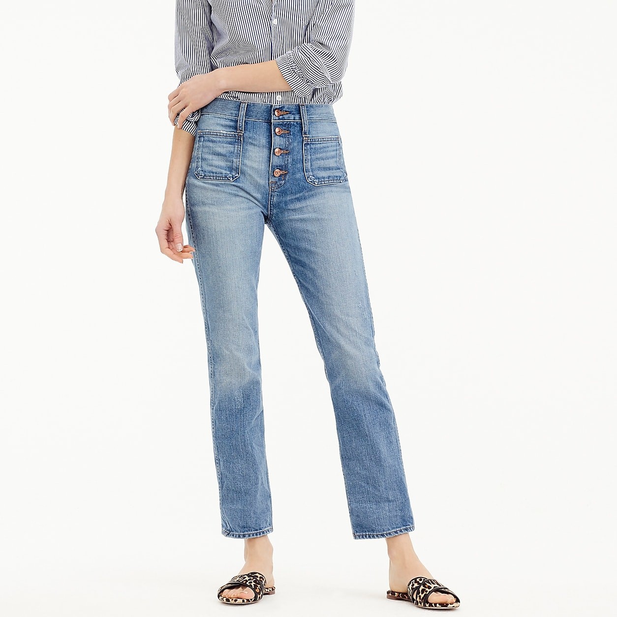 Point Sur vintage patch-pocket cropped jean in light wash | J.Crew UK