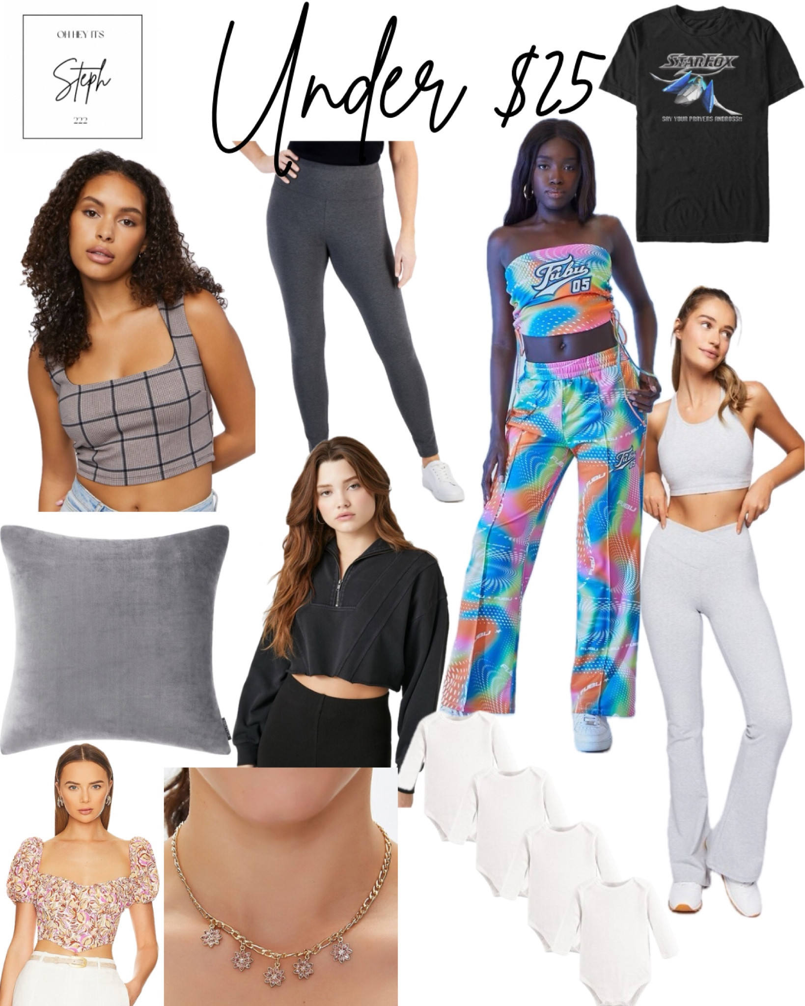 Under $25


Nintendo men’s tshirt, target, leggings, Macys, forever 21, Flare Leggings, FUBU Abstract Print Pants, Cropped Fleece Half-Zip Pullover, fleece sham, Long-Sleeve Bodysuits, Faux Gem Floral Charm Necklace, floral crop top, Astr the label, revolve, target

#LTKstyletip #LTKfindsunder50 #LTKsalealert
