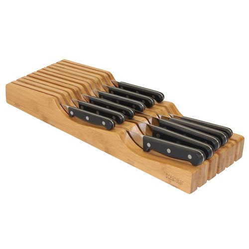Oceanstar In-Drawer Bamboo Knife Organizer - Walmart.com | Walmart (US)