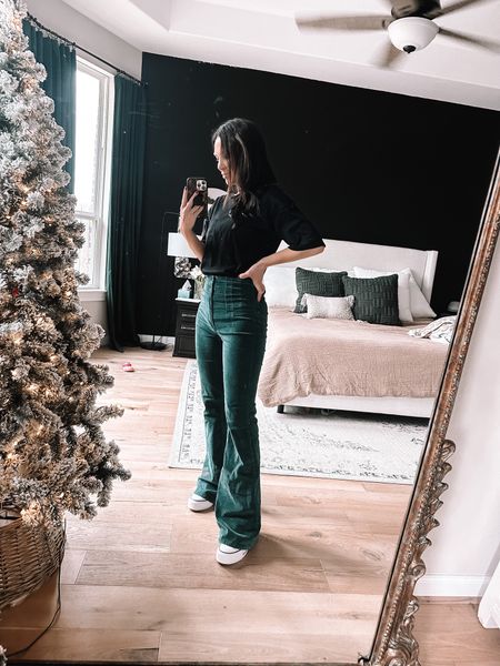 Christmas party outfit 
Top Amazon - small
Free people pants - TTS 


#LTKSeasonal #LTKHoliday #LTKstyletip