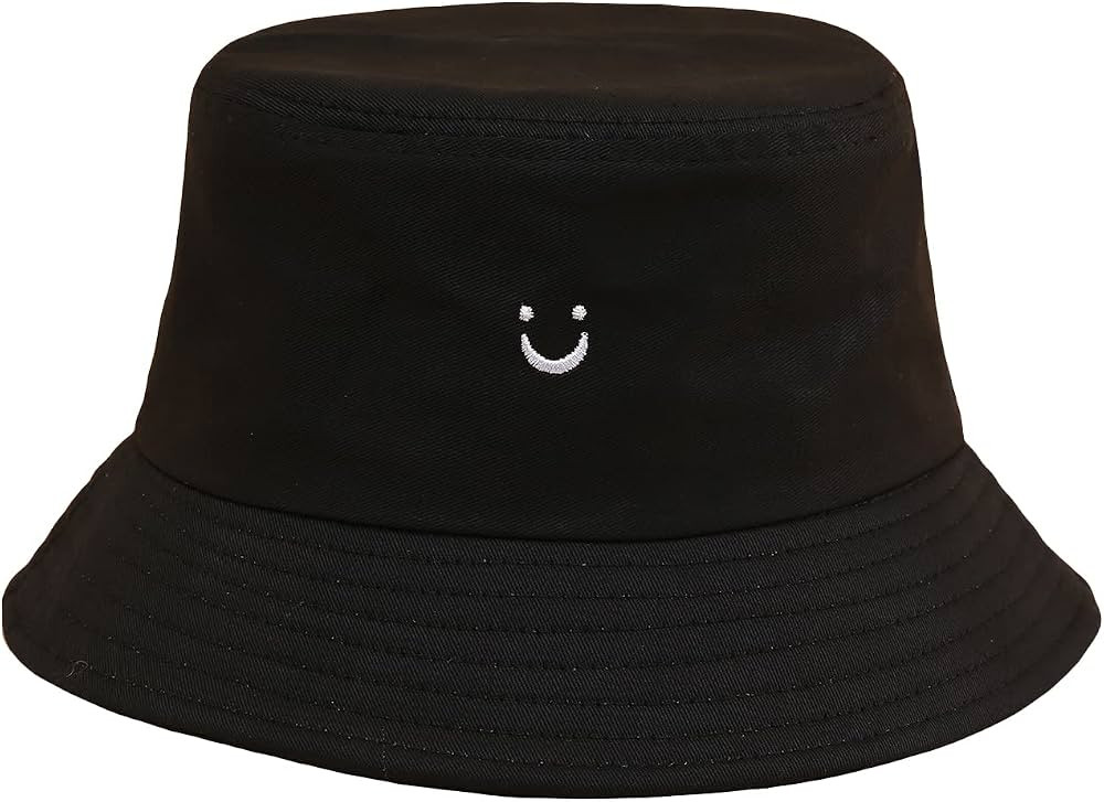 OYOANGLE Women's Cartoon Embroidered Unisex Packable Summer Travel Beach Sun Outdoor Bucket Hat F... | Amazon (US)