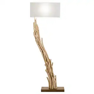 Modern Home Angled Driftwood Nautical Wooden Floor Lamp - Overstock - 29401610 | Bed Bath & Beyond