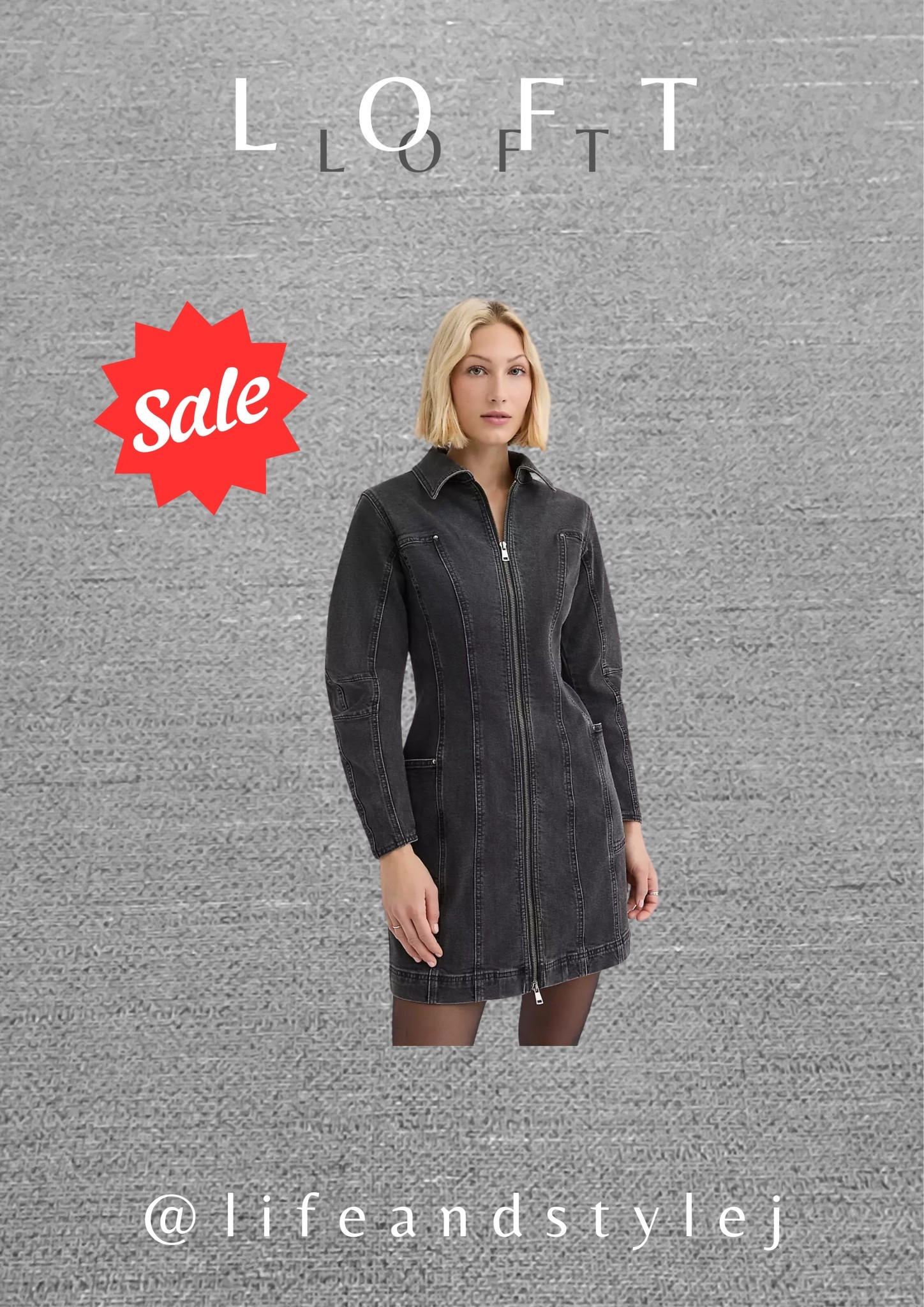 The Loft seamed denim zip mini pocket dress in washed black is a modern midlife essential with clean lines and easy polish. Style it with ankle boots and a blazer for daytime or add heels and gold jewelry for an effortless ageless night look. #midlifefashion #agelessstyle #modernwardrobe #denimdress #effortlesschic 

#LTKSaleAlert #LTKSeasonal #LTKOver40