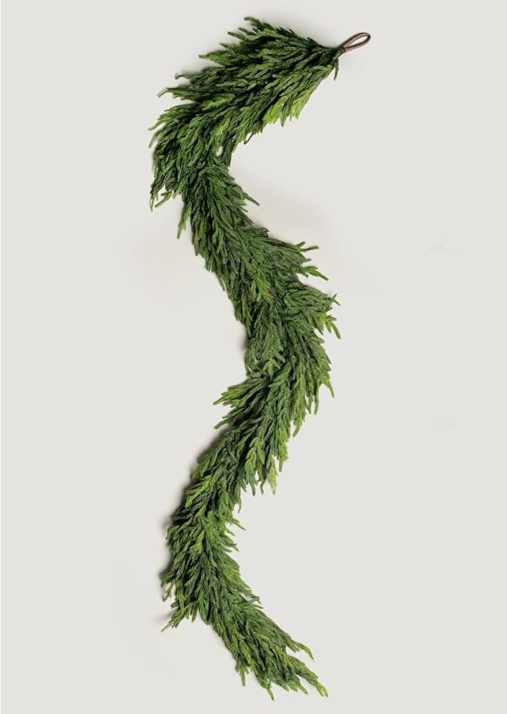 Afloral Real Touch Deluxe Norfolk Pine Garland - 96" | Amazon (US)