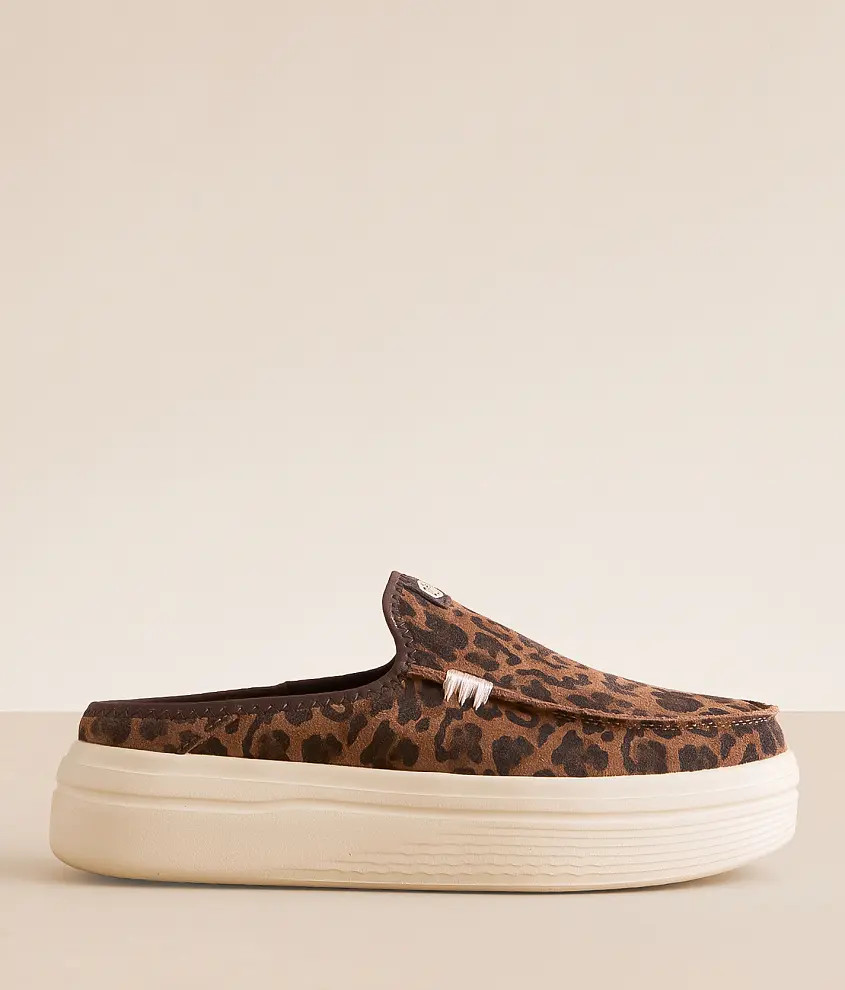 Austin Lift Leopard Leather Mule Shoe | Buckle