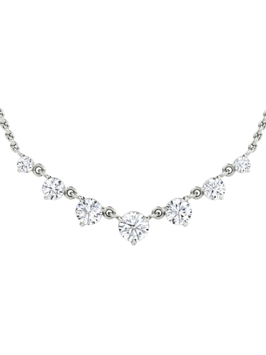 VRAI X Brides 14K White Gold & 0.85 TCW Lab-Grown Diamond Linked Tennis Necklace | Saks Fifth Avenue