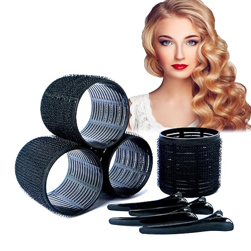 MIRZIANS Heatless Hair Rollers with Velcro Curlers - Self-Holding No Heat Curling Tool for Long and Short Hair Curls, Salon Hairdressing Styling Tool with 10 Rollers and Clips | Amazon (US)