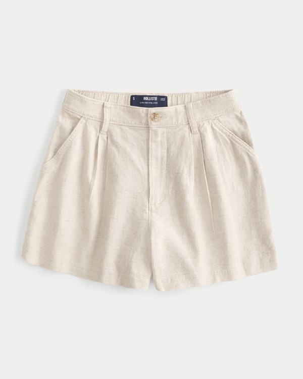 Hollister Livvy Ultra High-Rise Linen Blend Shorts | Hollister (US)