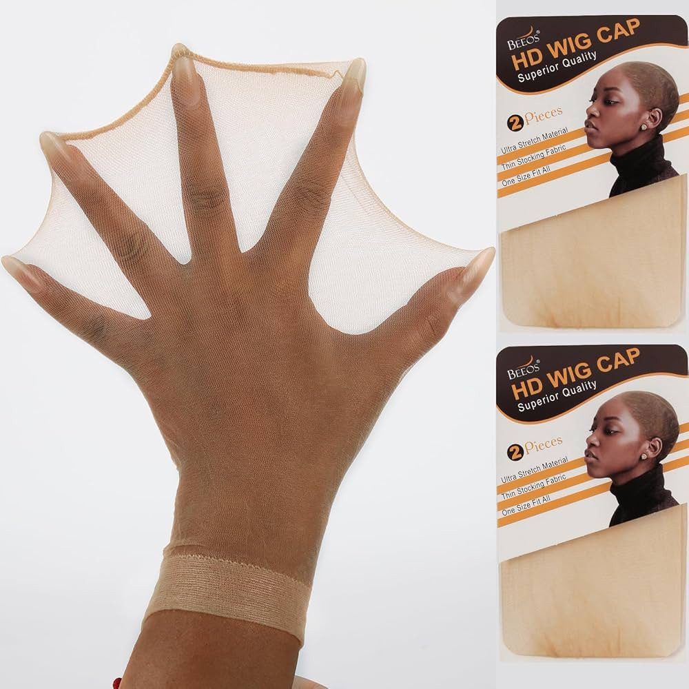 BEEOS Skinlike HD Wig Cap, 4 Pieces Invisible and Sheer Breathable Ultra-thin Stretchy Stocking C... | Amazon (US)