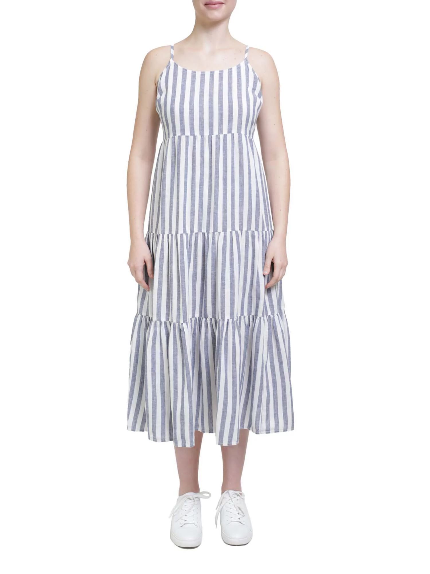 BeachLunchLounge Womens Tiered Maxi Dress with Adjustable Strap - Walmart.com | Walmart (US)