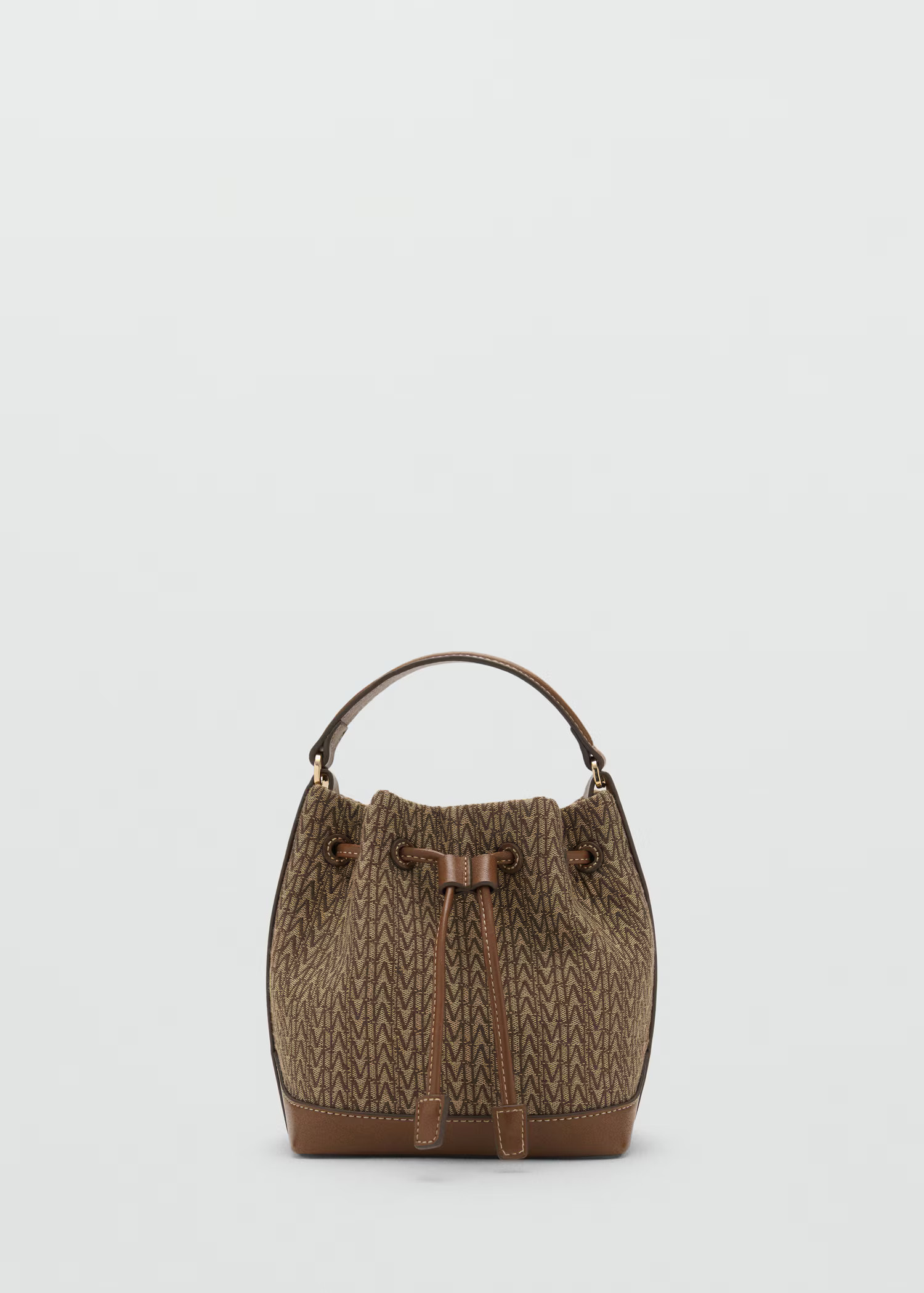 Jacquard bucket bag with logo - Women | MANGO USA | Mango (US/MX/AU)