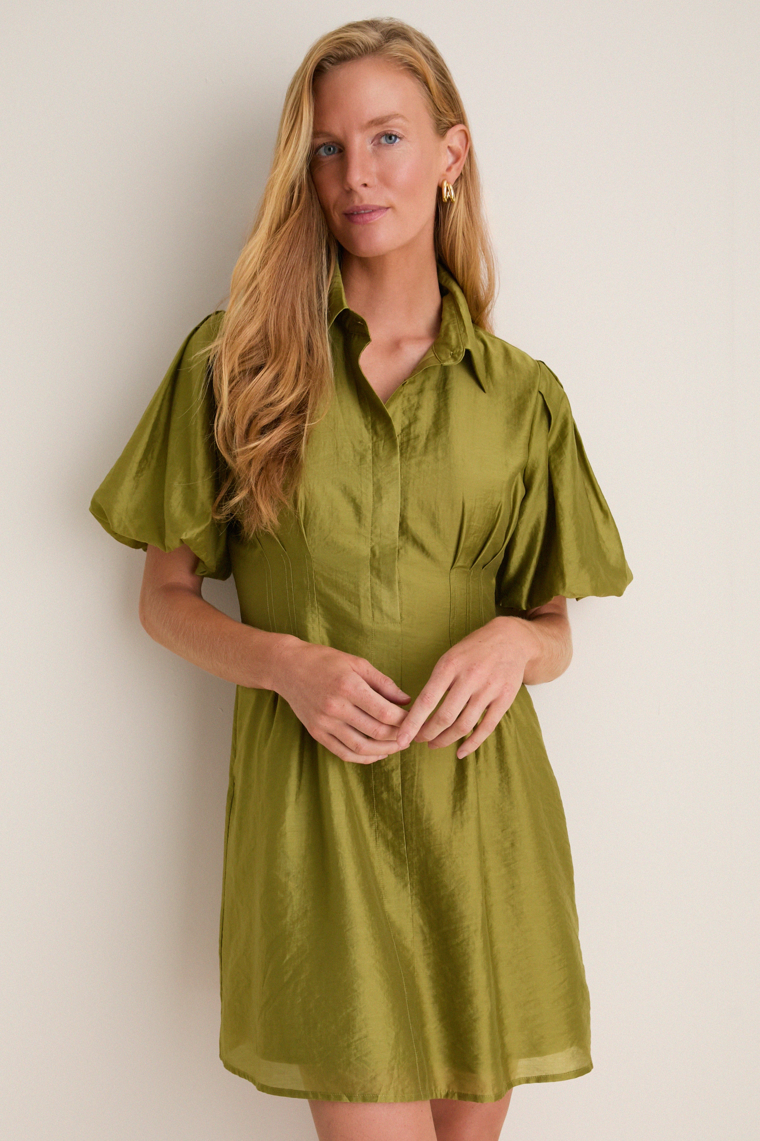 Moss Organza Mini Delaney Dress | Tuckernuck (US)