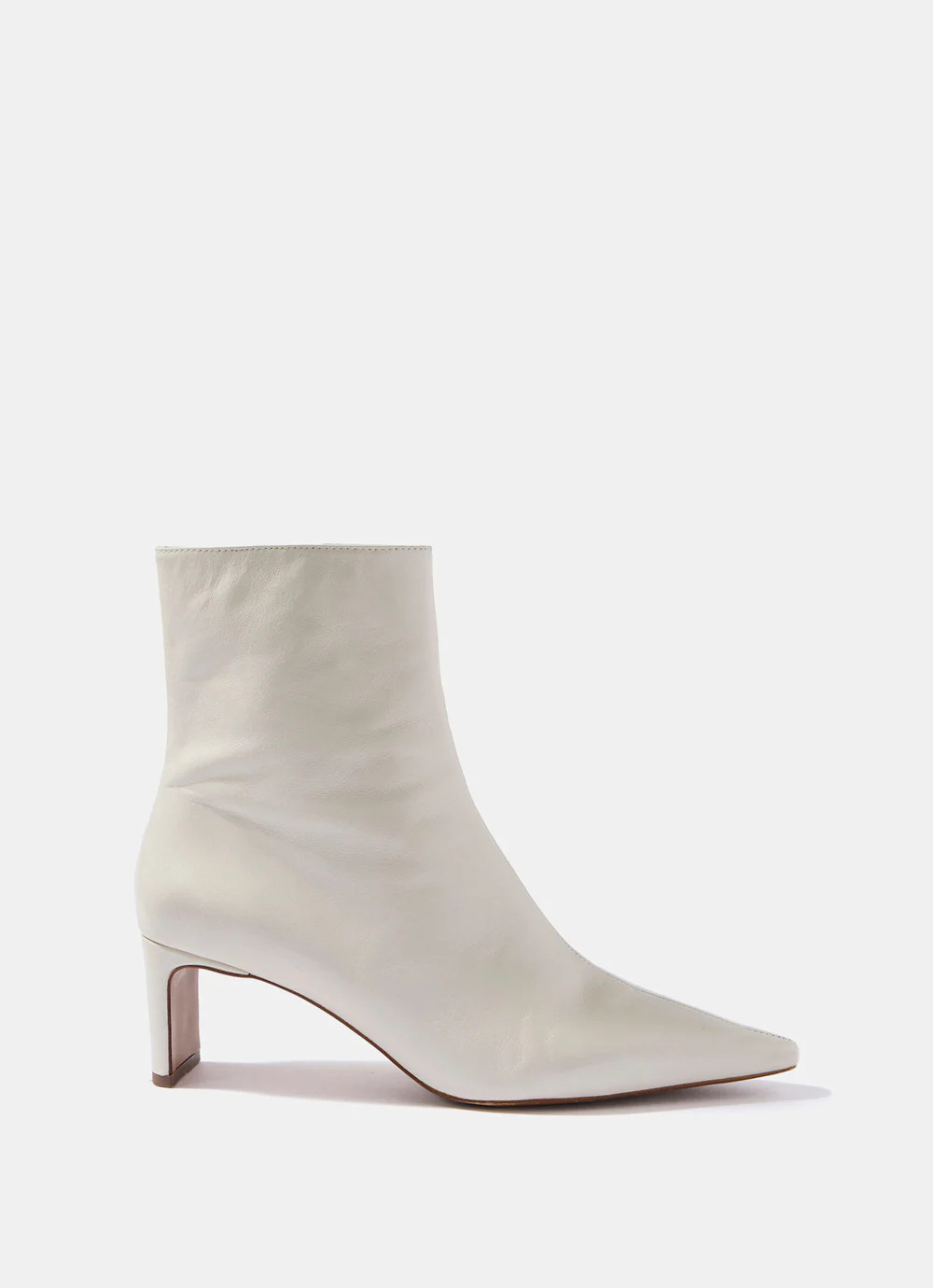Macy White Leather Ankle Boots | Mint Velvet