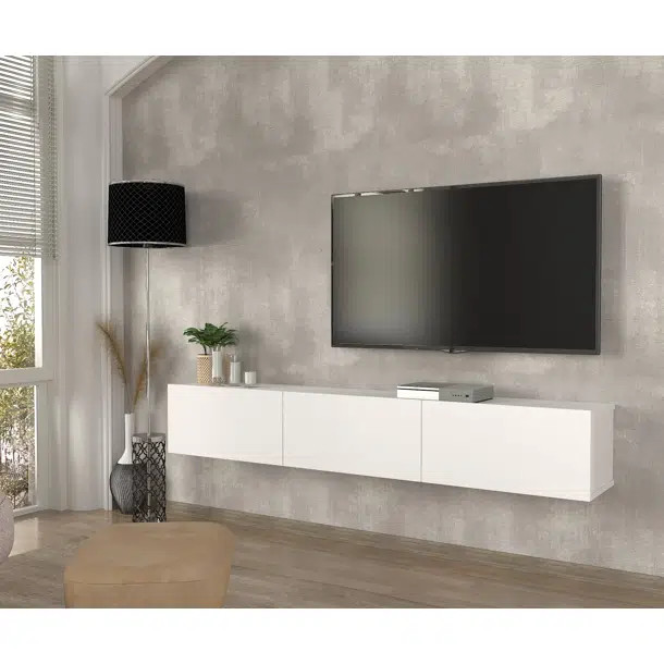 Alesandrini 53" Floating TV Stand Up to 70" TV's Wall Mounted Media Console | Wayfair North America