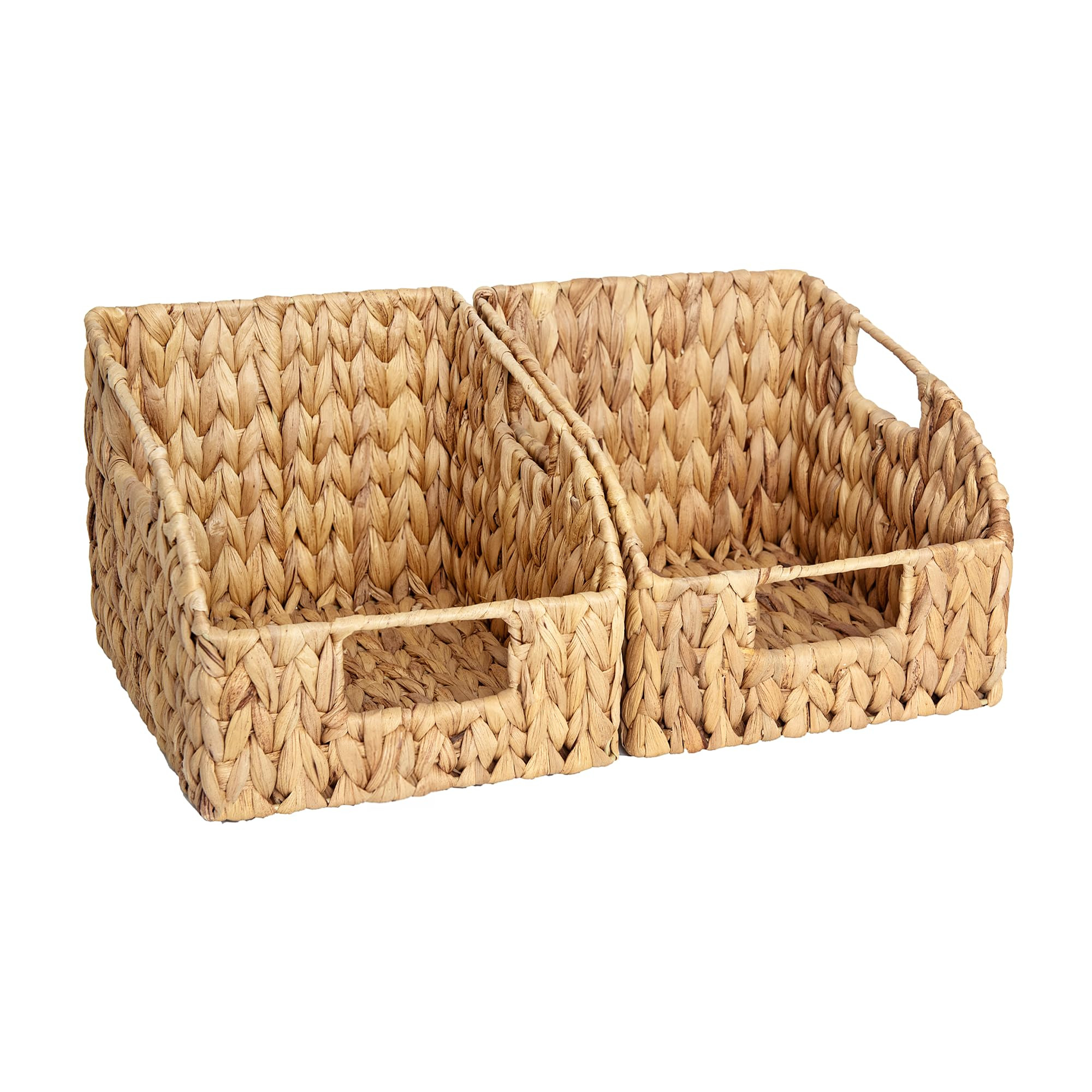 StorageWorks Pantry Baskets for Organizing, Wicker Basket with Built-in Handles, Handwoven Wicker... | Amazon (US)