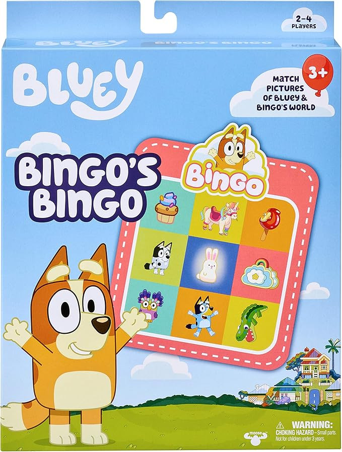 Amazon.com: Bluey - Bingo's Bingo Card Game - Fun Matching Game Where You Match Images (13034) : ... | Amazon (US)