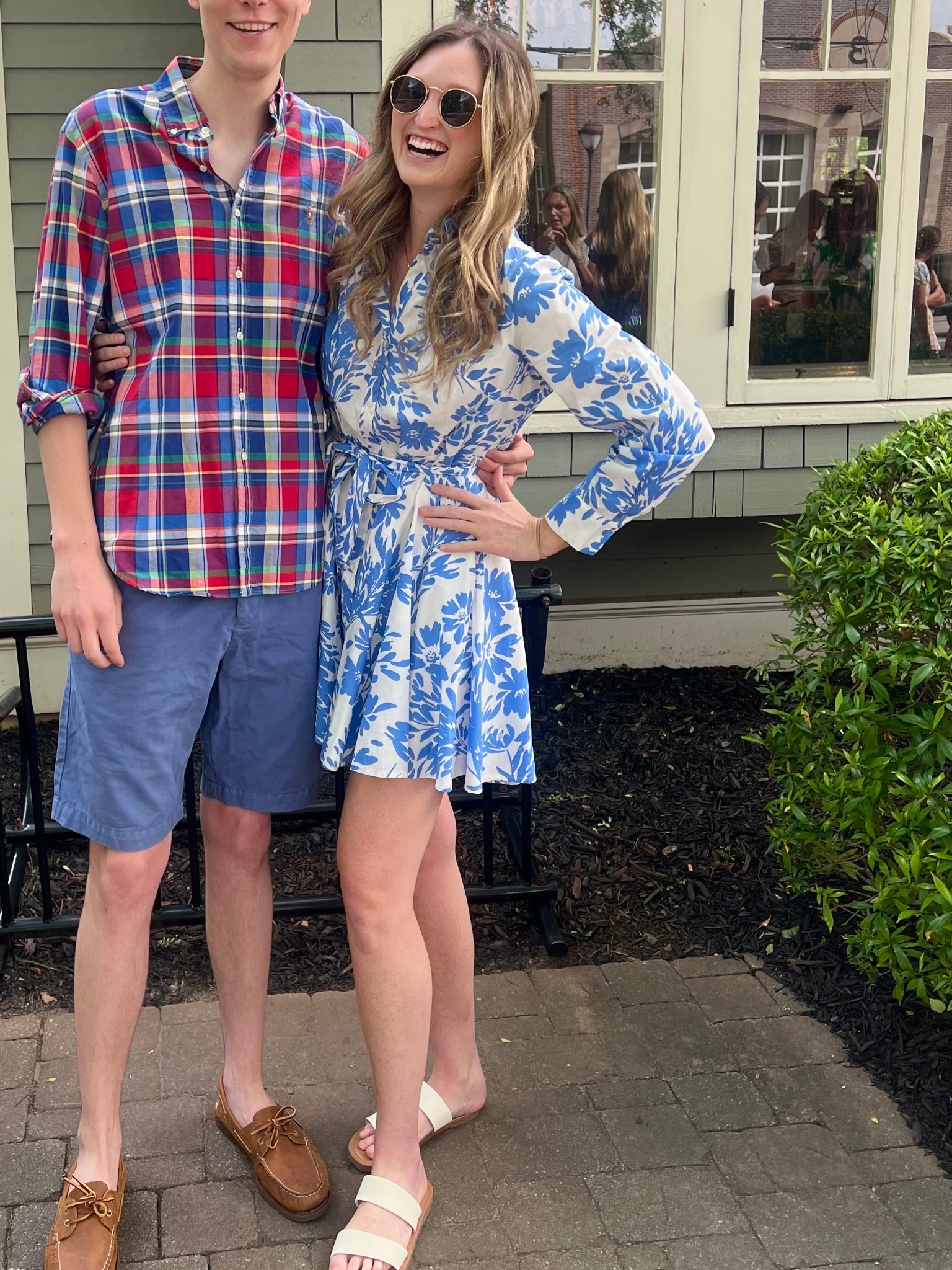 Blue and white floral Spring dress with comfortable flat sandals. Tall girl approved affordable Spring outfit 

#LTKFindsUnder50 #LTKSeasonal