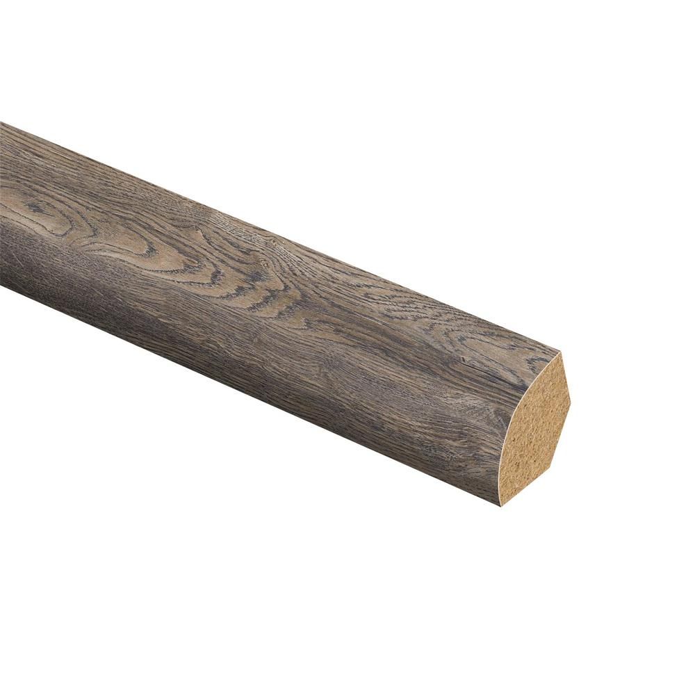 Winterton Oak/Sanibel Driftwood 3/4 in. Thick x 5/8 in. Wide x 94 in. Length Laminate Quarter Rou... | The Home Depot