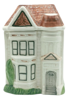 House Shaped Storage Canister Container Ceramic with Lid 8"H Vintage  | eBay | eBay US