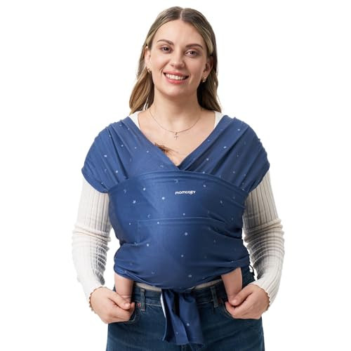 Momcozy Baby Wrap Carrier, Ergonomic Infant Slings for Newborn to Toddler 8-35 lbs, Adjustable Baby Wrap for Adult Fits Sizes XXS-XXL, Easy to Wear Baby Carriers, Starry Sky | Amazon (US)