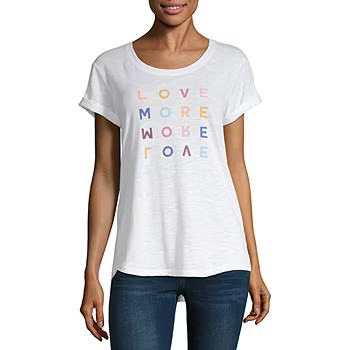 a.n.a-Womens Round Neck Short Sleeve T-Shirt - JCPenney | JCPenney