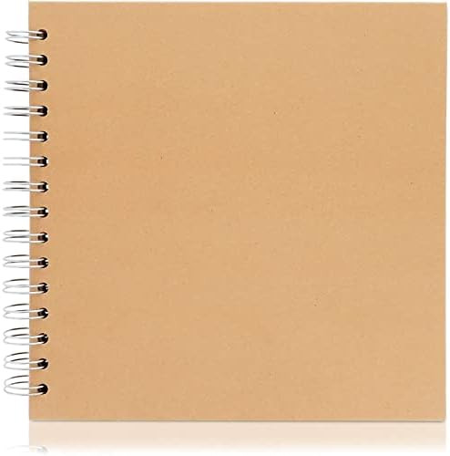 80 Pages Hardcover Kraft Scrapbook Albums, Blank DIY Journal for Scrapbooking (8x8 Inches) | Amazon (US)