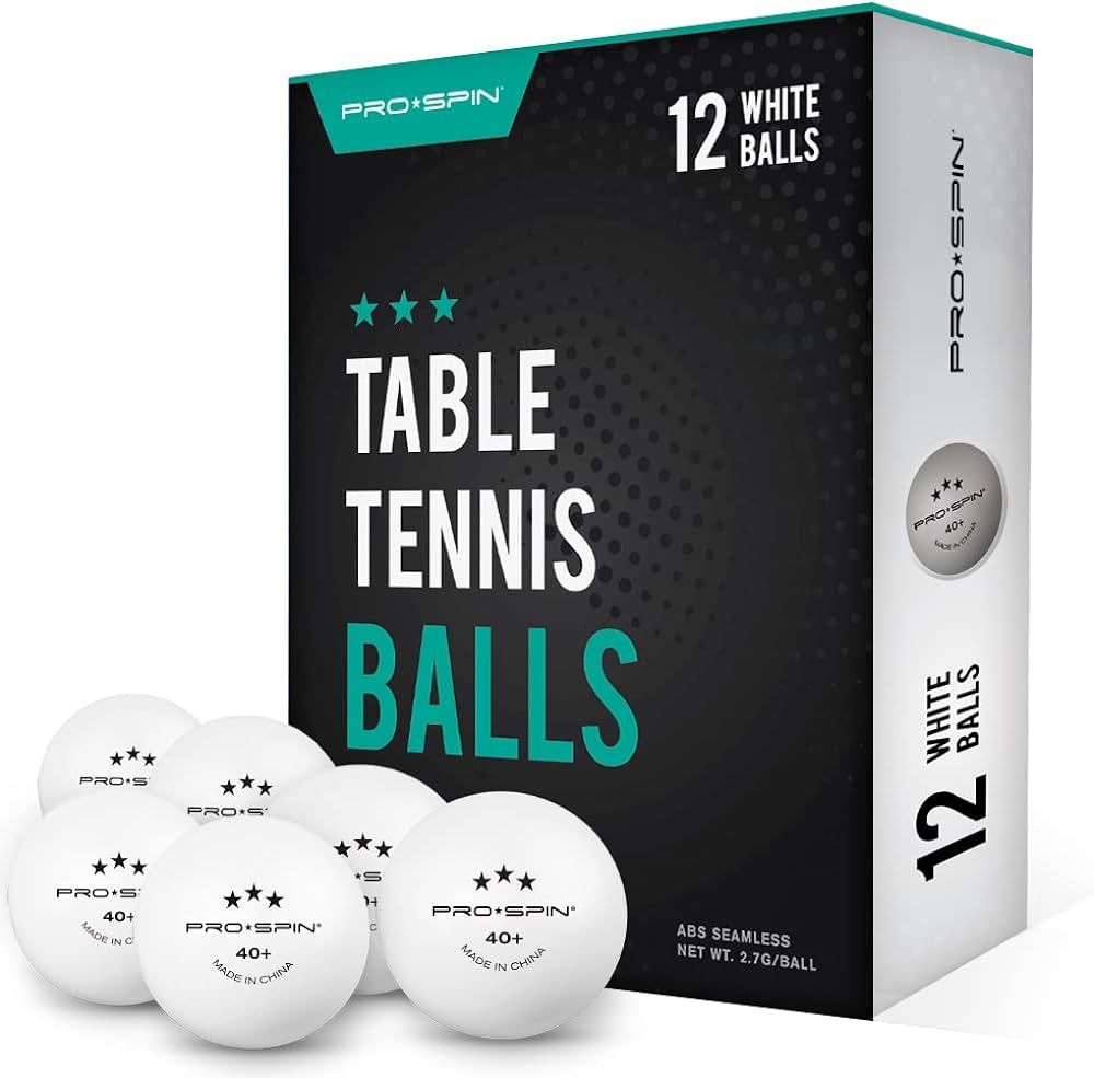 PRO SPIN Ping Pong Balls - 3-Star Table Tennis Balls | High-Performance 40+ ABS Training Balls | ... | Amazon (US)