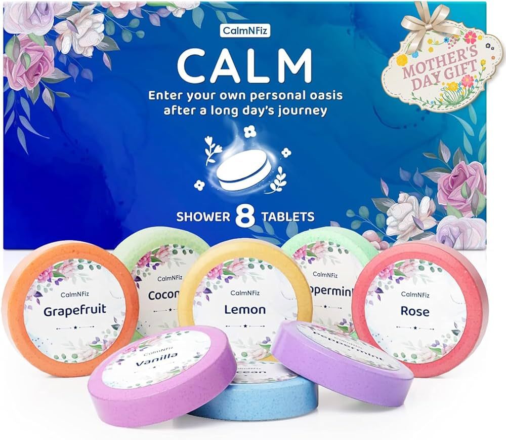 8 Pcs Shower Steamers, Mothers Day Gifts for Mom & Wife, Bath Bombs with Natural Fragrance in Gif... | Amazon (US)