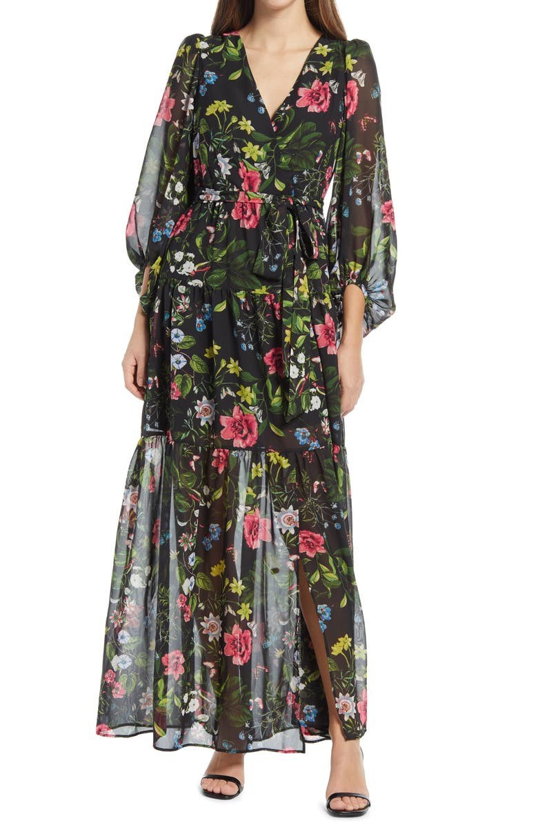 Surplice Backless Maxi Dress | Nordstrom